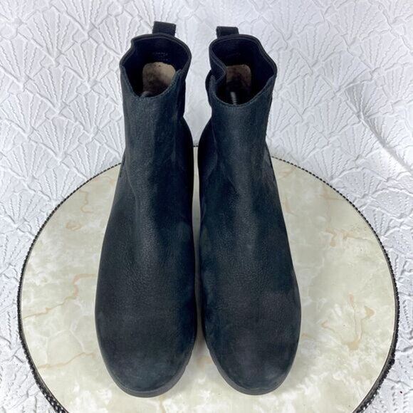 UGG Australia Ankle Wedge Bootie Women 10 Black Waterproof Comfort Platform Boot - Picture 4 of 12